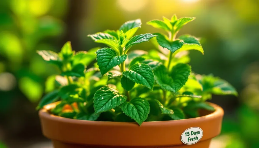 scopri il trucco che ho usato per mantenere la mia menta freschissima per 15 giorni. metodo semplice e efficace per conservare le erbe aromatiche più a lungo.