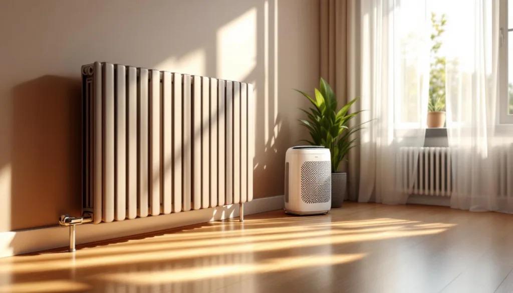 scopri il dispositivo 2 in 1 che combina deumidificatore e purificatore d'aria, eliminando l'umidità e la polvere senza dover asciugare sui termosifoni.