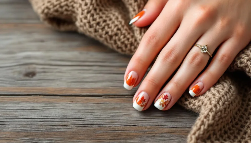 scopri nail art autunnali perfette per mani e piedi, né smalto classico né french, uno stile unico e raffinato per la stagione.