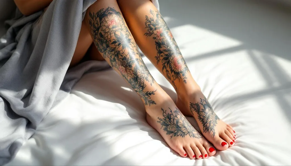 scopri perché i tatuaggi su gambe e piedi sono diventati una tendenza irresistibile tra le donne, esprimendo stile e personalità con eleganza e originalità.