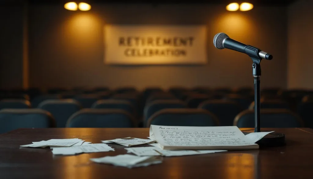 scopri perché il tuo discorso di pensionamento potrebbe non avere l'impatto desiderato e come renderlo memorabile e significativo per tutti i presenti.