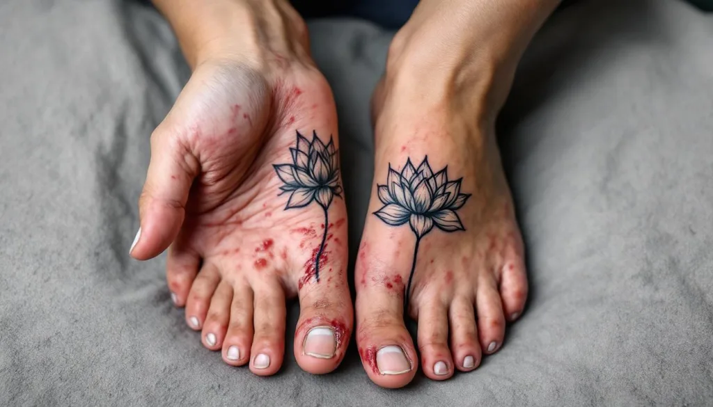 scopri perché il tatuaggio del fiore di loto su mani e piedi provoca così tanto dolore, direttamente raccontato da un tatuatore esperto.