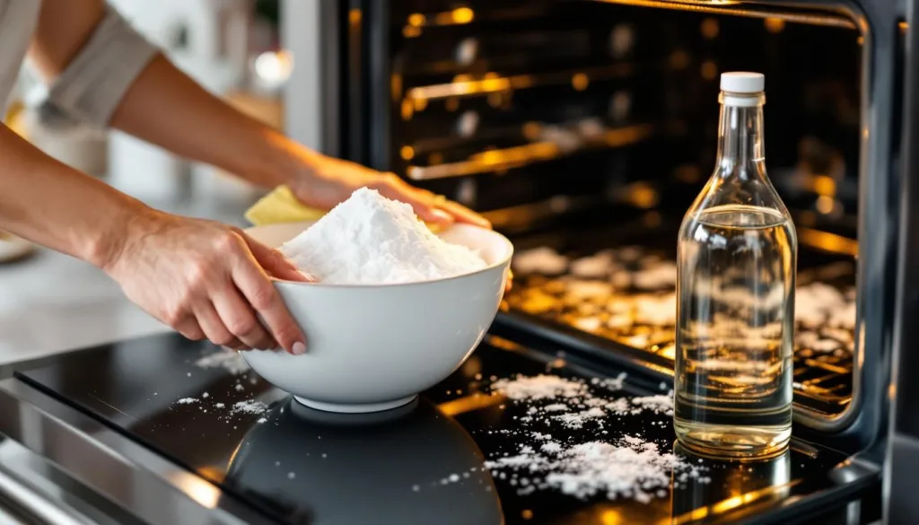 scopri il metodo efficace di una casalinga per pulire il forno incrostato utilizzando solo bicarbonato e aceto, facile e naturale.