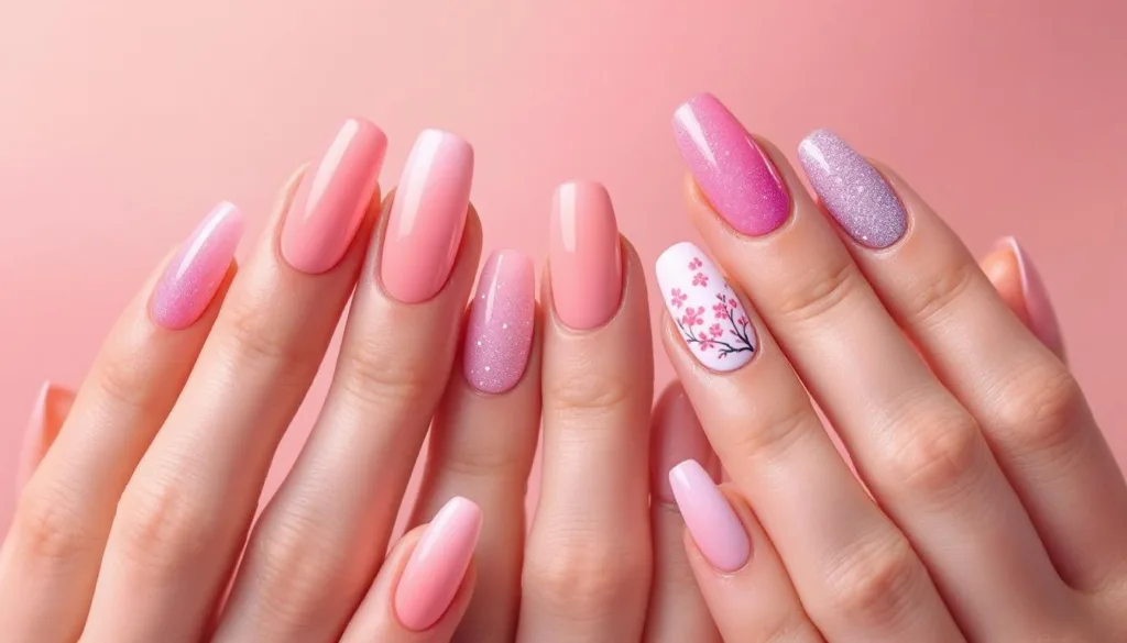 scopri 5 modi diversi per indossare il rosa sulle unghie e ottenere un risultato stupendo, elegante e alla moda.