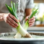 scopri il trucco veloce per pulire i porri e rimuovere tutta la terra in soli 30 secondi. provalo anche tu per avere porri perfettamente puliti in un attimo!