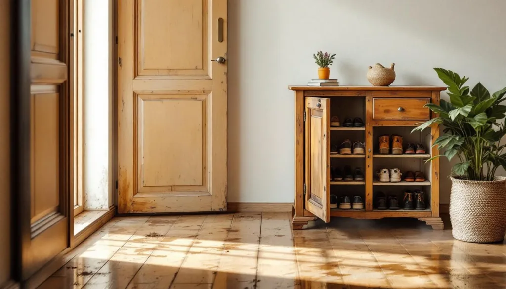 scopri perché posizionare la scarpiera vicino all'ingresso può peggiorare l'odore di casa e come evitare questo problema per mantenere un ambiente fresco e accogliente.