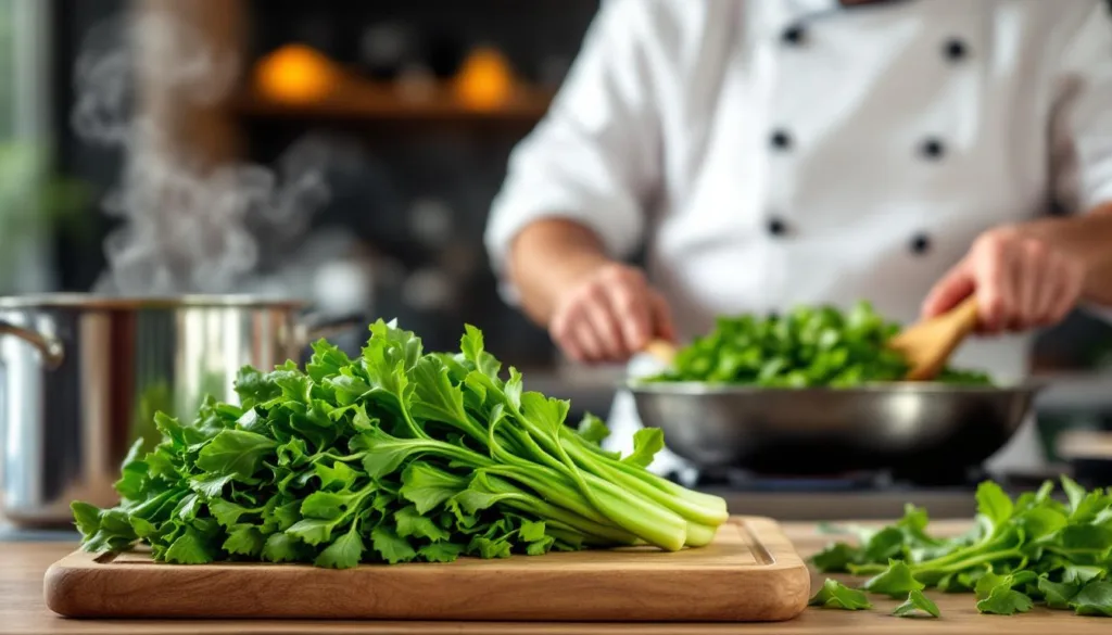 scopri da un cuoco esperto perché è importante sbollentare le cime di rapa prima di ripassarle per esaltarne il sapore e mantenere la consistenza ideale.