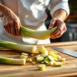 un cuoco esperto svela i segreti per tagliare i porri correttamente in cucina, evitando errori comuni e migliorando la preparazione dei tuoi piatti.