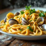 scopri il segreto dello chef per preparare spaghetti alle vongole irresistibilmente cremosi e ricchi di sapore, per un piatto autentico e delizioso.